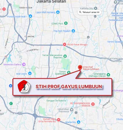 Peta dan Lokasi STIH Prof Gayus Lumbuun Nomor